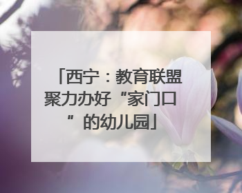 西宁：教育联盟聚力办好“家门口”的幼儿园